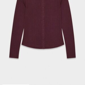 Sold out Aritzia Women's Burgundy Button-Up Top size small